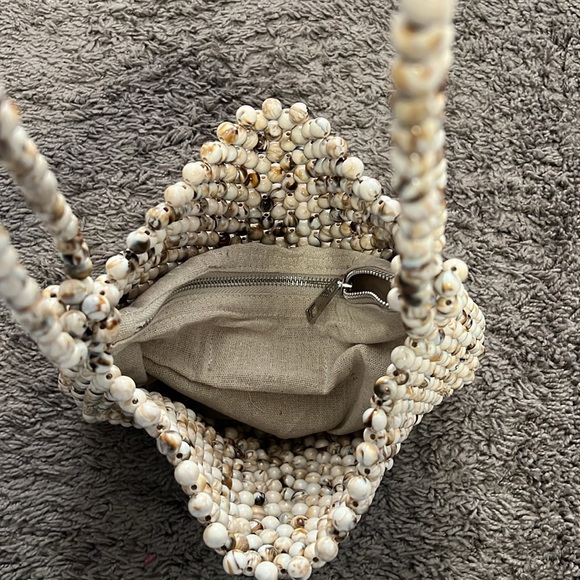 Zara Beaded Natural Crossbody bag - Picture 4 of 12